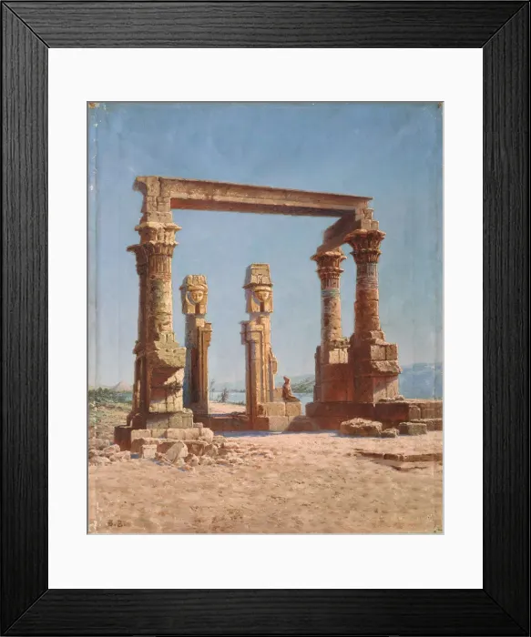 Framed Print : An Egypt Temple Ruin. Artist: Vereshchagin, Vasili Vasilyevich (1842-1904) Framed Print : An Egypt Temple Ruin. Artist: Vereshchagin, Vasili Vasilyevich (1842-1904)