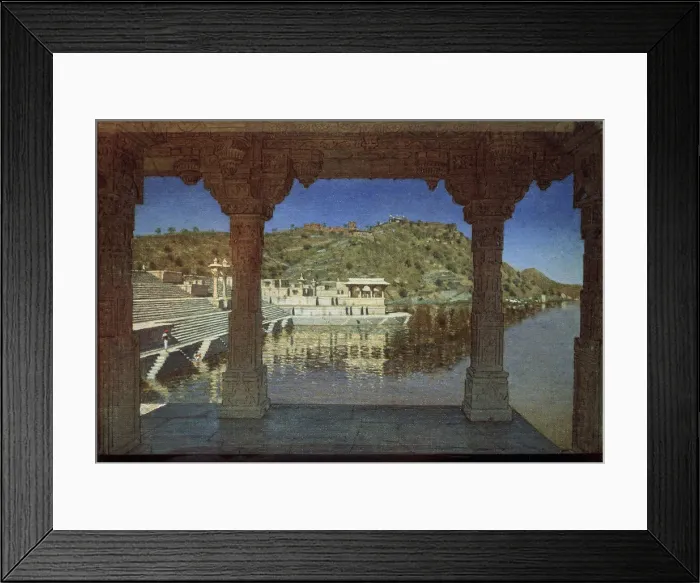 Framed Print : Rajasthan. At the Lake in Udaipur, 1874. Artist: Vereshchagin, Vasili Vasilyevich (1842-1904) Framed Print : Rajasthan. At the Lake in Udaipur, 1874. Artist: Vereshchagin, Vasili Vasilyevich (1842-1904)