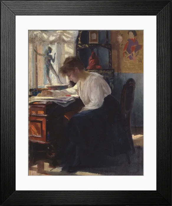 Framed Print : In a study. Artist: Vinogradov, Sergei Arsenyevich (1869-1938) Framed Print : In a study. Artist: Vinogradov, Sergei Arsenyevich (1869-1938)