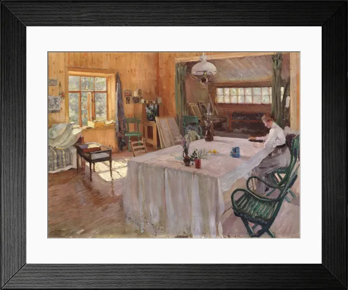Framed Print : In the House of the Artist Konstantin Korovin, 1907. Artist: Vinogradov, Sergei Arsenyevich (1869-1938) Framed Print : In the House of the Artist Konstantin Korovin, 1907. Artist: Vinogradov, Sergei Arsenyevich (1869-1938)