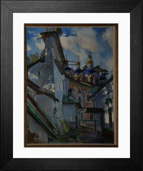 Framed Print : View of the Pskovo-Pechersky Monastery, 1928. Artist: Vinogradov, Sergei Arsenyevich (1869-1938) Framed Print : View of the Pskovo-Pechersky Monastery, 1928. Artist: Vinogradov, Sergei Arsenyevich (1869-1938)
