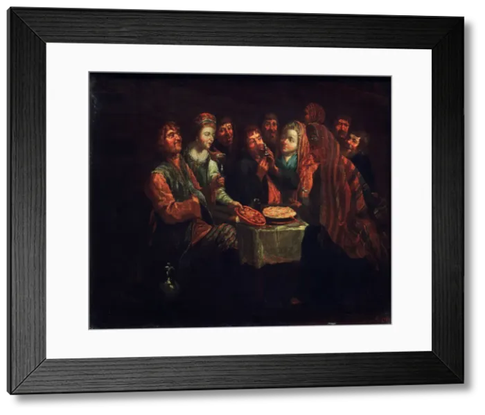 Framed Print : Peasant Feast. Artist: Vishnekov, Al. (First Half of 18th cen. ) Framed Print : Peasant Feast. Artist: Vishnekov, Al. (First Half of 18th cen. )