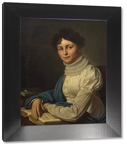 Portrait of the Poetess Anna Bunina (1774-1829), 1825. Artist: Vishnevitsky, Mikhail Prokopyevich (1801-1874)