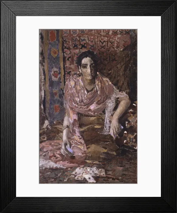 Framed Print : Fortune-teller, 1895. Artist: Vrubel, Mikhail Alexandrovich (1856-1910) Framed Print : Fortune-teller, 1895. Artist: Vrubel, Mikhail Alexandrovich (1856-1910)
