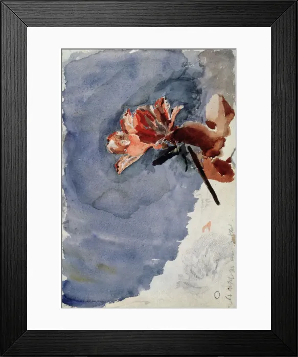 Framed Print : Red Azalea, 1886-1887. Artist: Vrubel, Mikhail Alexandrovich (1856-1910) Framed Print : Red Azalea, 1886-1887. Artist: Vrubel, Mikhail Alexandrovich (1856-1910)