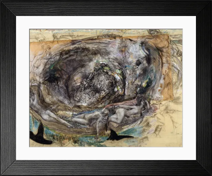 Framed Print : Shades of a lagoon, 1905. Artist: Vrubel, Mikhail Alexandrovich (1856-1910) Framed Print : Shades of a lagoon, 1905. Artist: Vrubel, Mikhail Alexandrovich (1856-1910)