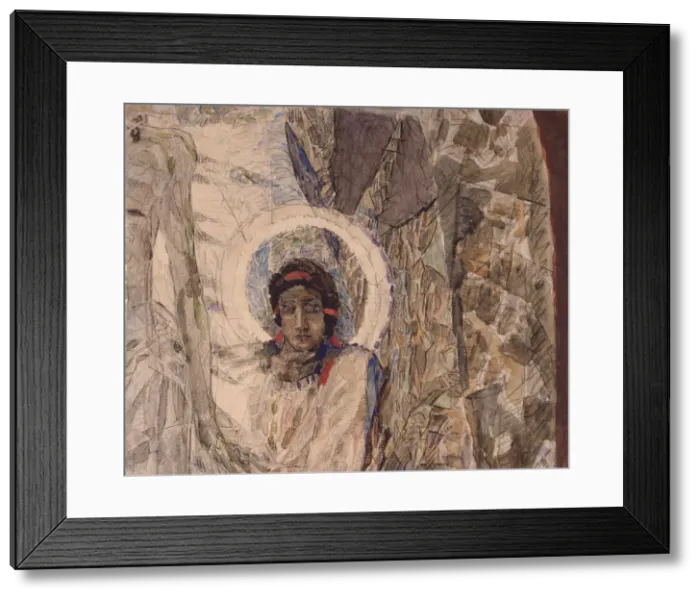 Framed Print : Angels Head, 1887. Artist: Vrubel, Mikhail Alexandrovich (1856-1910) Framed Print : Angels Head, 1887. Artist: Vrubel, Mikhail Alexandrovich (1856-1910)