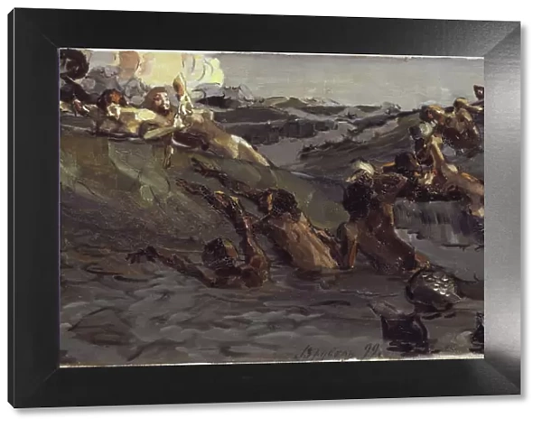 Playing naiads and tritons, 1899. Artist: Vrubel, Mikhail Alexandrovich (1856-1910)