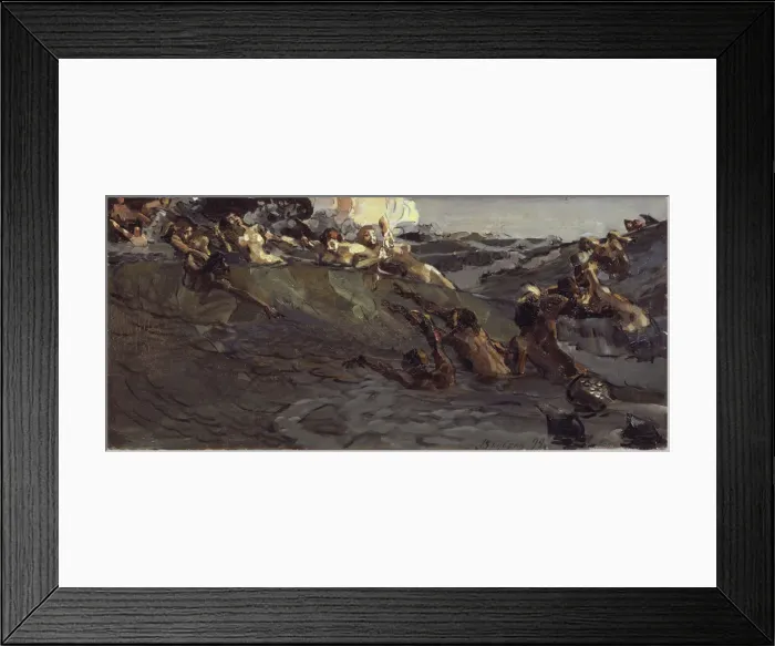 Framed Print : Playing naiads and tritons, 1899. Artist: Vrubel, Mikhail Alexandrovich (1856-1910) Framed Print : Playing naiads and tritons, 1899. Artist: Vrubel, Mikhail Alexandrovich (1856-1910)