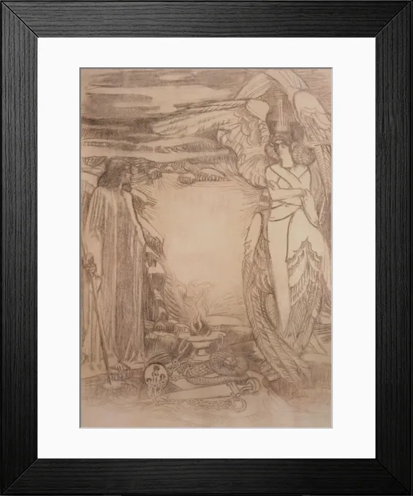 Framed Print : Illustration for the poem Prophet by A. Pushkin, 1905. Artist: Vrubel, Mikhail Alexandrovich (1856-1910) Framed Print : Illustration for the poem Prophet by A. Pushkin, 1905. Artist: Vrubel, Mikhail Alexandrovich (1856-1910)