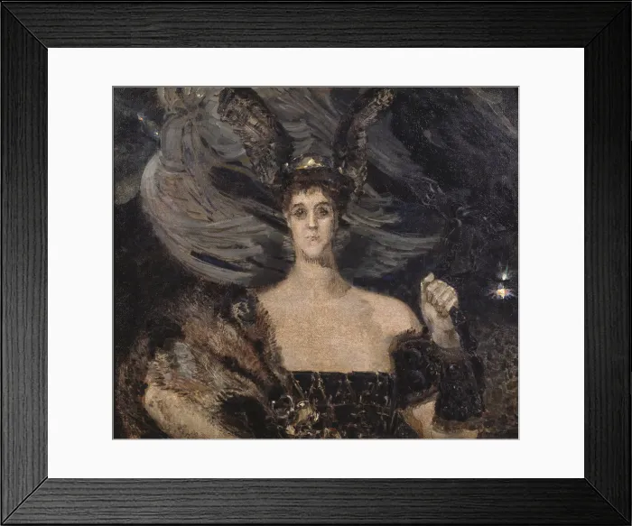Framed Print : The Valkyrie. Portrait of the artist and patron Countess Maria Tenisheva (1867-1928), 1899. Artist: Vrubel, Mikhail Alexandrovich (1856-1910) Framed Print : The Valkyrie. Portrait of the artist and patron Countess Maria Tenisheva (1867-1928), 1899. Artist: Vrubel, Mikhail Alexandrovich (1856-1910)
