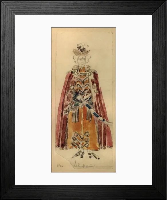 Framed Print : Costume design for the opera Mazepa by P. I. Tschaikovski. Artist: Vrubel, Mikhail Alexandrovich (1856-1910) Framed Print : Costume design for the opera Mazepa by P. I. Tschaikovski. Artist: Vrubel, Mikhail Alexandrovich (1856-1910)