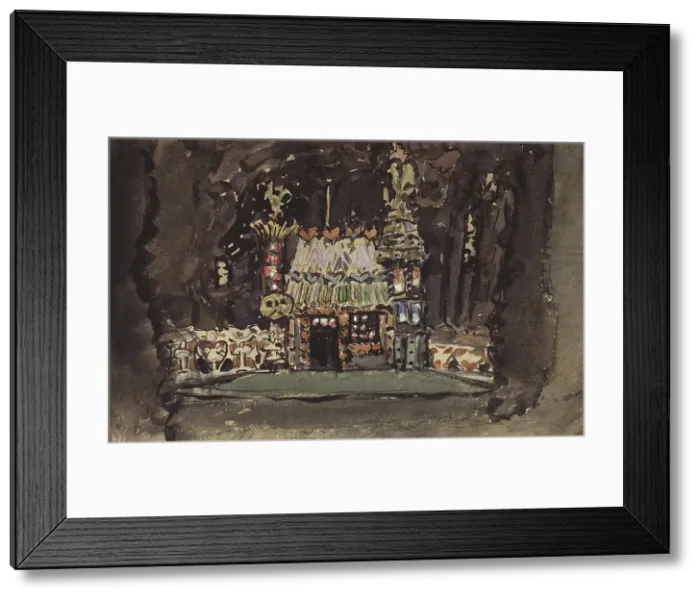 Framed Print : Stage design for the opera Hansel und Gretel by E. Humperdinck, 1895. Artist: Vrubel, Mikhail Alexandrovich (1856-1910) Framed Print : Stage design for the opera Hansel und Gretel by E. Humperdinck, 1895. Artist: Vrubel, Mikhail Alexandrovich (1856-1910)