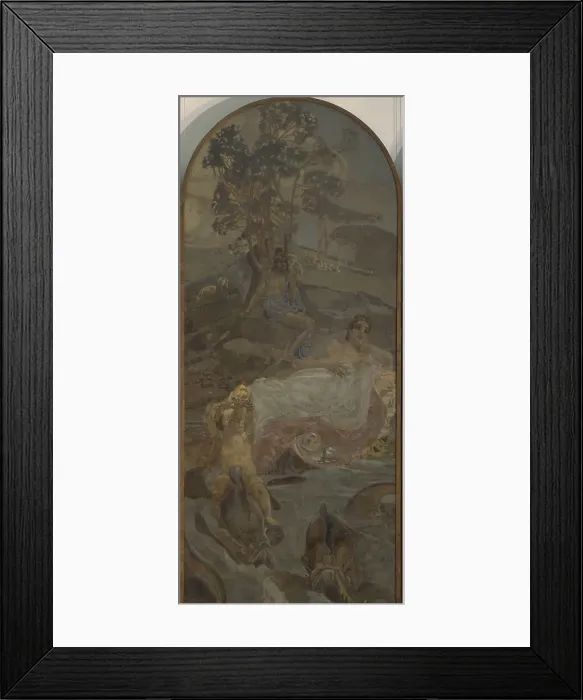Framed Print : Venus, Amor and Paris (Triptych The Judgment of Paris, central part), 1893. Artist: Vrubel, Mikhail Alexandrovich (1856-1910) Framed Print : Venus, Amor and Paris (Triptych The Judgment of Paris, central part), 1893. Artist: Vrubel, Mikhail Alexandrovich (1856-1910)