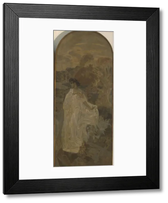 Framed Print : Minerva (Triptych The Judgment of Paris), 1893. Artist: Vrubel, Mikhail Alexandrovich (1856-1910) Framed Print : Minerva (Triptych The Judgment of Paris), 1893. Artist: Vrubel, Mikhail Alexandrovich (1856-1910)