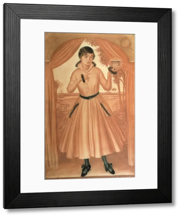 Framed Print : Portrait of the artists wife, c. 1917. Artist: Yakovlev, Alexander Yevgenyevich (1887-1938) Framed Print : Portrait of the artists wife, c. 1917. Artist: Yakovlev, Alexander Yevgenyevich (1887-1938)
