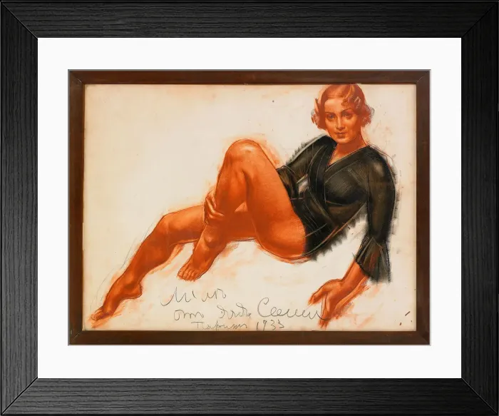 Framed Print : Mila, 1933. Artist: Yakovlev, Alexander Yevgenyevich (1887-1938) Framed Print : Mila, 1933. Artist: Yakovlev, Alexander Yevgenyevich (1887-1938)