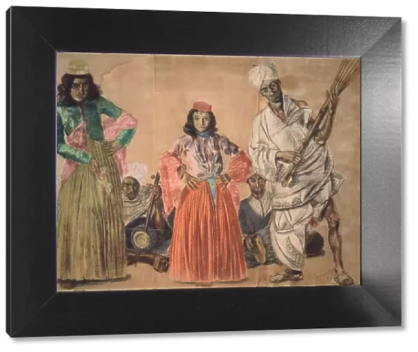 Musiciants in Srinagar, 1932. Artist: Yakovlev, Alexander Yevgenyevich (1887-1938)