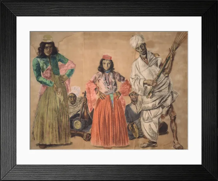 Framed Print : Musiciants in Srinagar, 1932. Artist: Yakovlev, Alexander Yevgenyevich (1887-1938)