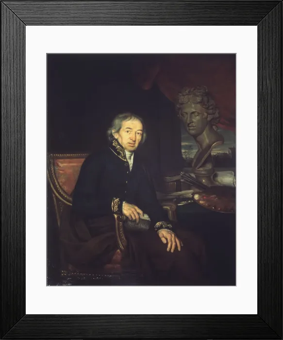 Framed Print : Portrait of the artist Dimitri Levitsky (1735-1822), 1812. Artist: Yakovlev, Ivan Eremeevich (1787-1843) Framed Print : Portrait of the artist Dimitri Levitsky (1735-1822), 1812. Artist: Yakovlev, Ivan Eremeevich (1787-1843)