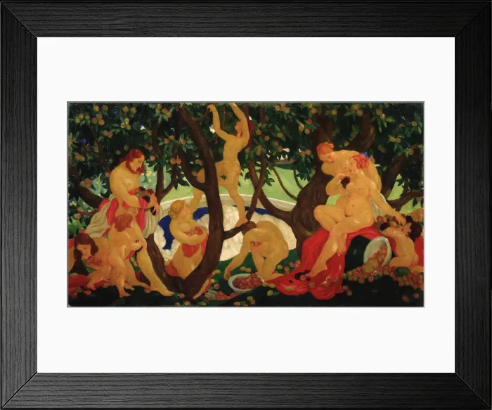 Framed Print : Gathering Apples, 1917. Artist: Yakovlev, Valentin Alexandrovich (1887-1919) Framed Print : Gathering Apples, 1917. Artist: Yakovlev, Valentin Alexandrovich (1887-1919)