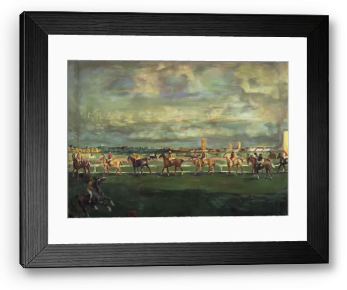Framed Print : Horseracing, 1911. Artist: Yakulov, Georgi Bogdanovich (1884-1928) Framed Print : Horseracing, 1911. Artist: Yakulov, Georgi Bogdanovich (1884-1928)