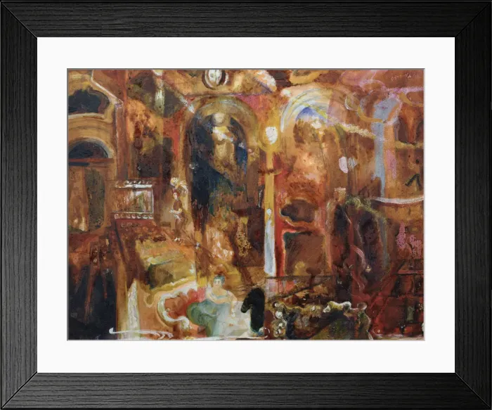 Framed Print : Cafe. Artist: Yakulov, Georgi Bogdanovich (1884-1928)