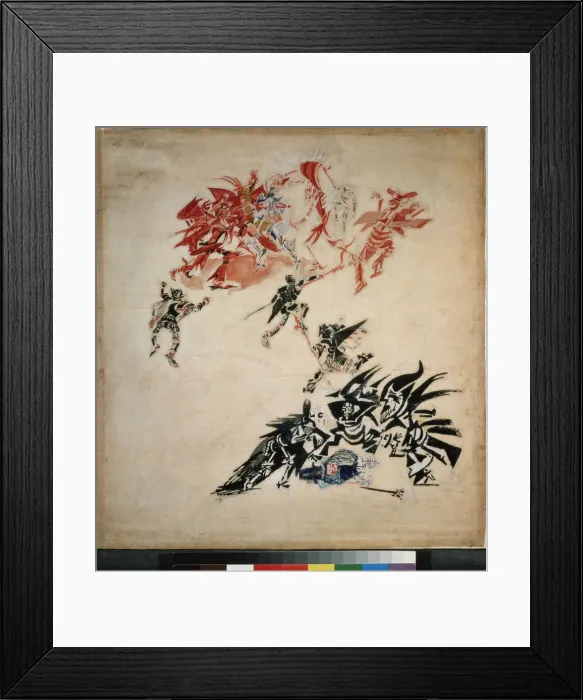 Framed Print : Composition for the theatre play Signor Formica by E. T. A. Hoffmann, 1922. Artist: Yakulov, Georgi Bogdanovich (1884-1928) Framed Print : Composition for the theatre play Signor Formica by E. T. A. Hoffmann, 1922. Artist: Yakulov, Georgi Bogdanovich (1884-1928)