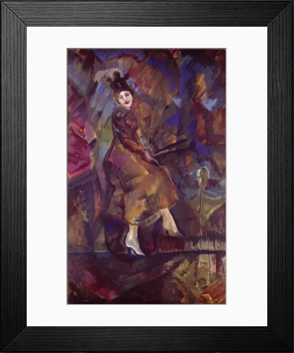 Framed Print : Portrait of Panna Paskevich. Artist: Yakulov, Georgi Bogdanovich (1884-1928) Framed Print : Portrait of Panna Paskevich. Artist: Yakulov, Georgi Bogdanovich (1884-1928)