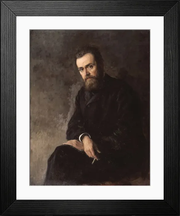 Framed Print : Portrait of the author Gleb Uspensky (1843-1902), 1884. Artist: Yaroshenko, Nikolai Alexandrovich (1846-1898) Framed Print : Portrait of the author Gleb Uspensky (1843-1902), 1884. Artist: Yaroshenko, Nikolai Alexandrovich (1846-1898)