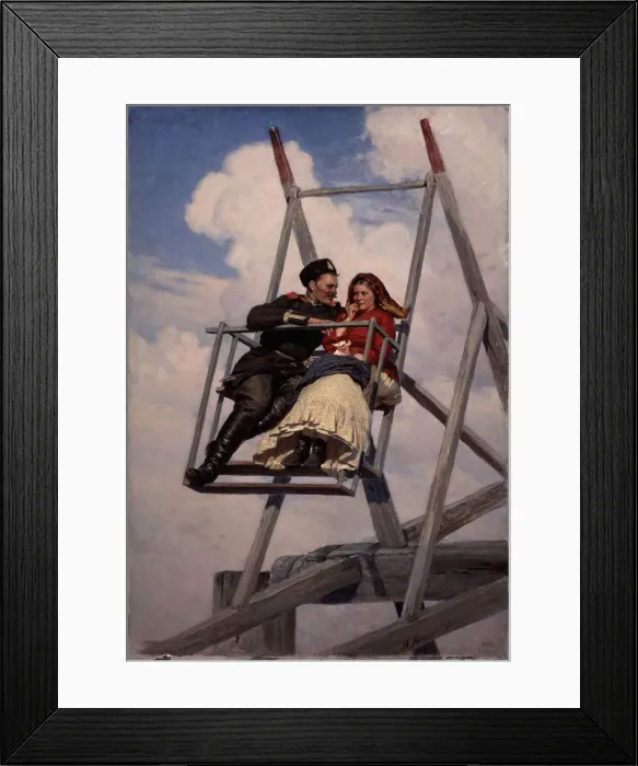 Framed Print : On the Swing, 1888. Artist: Yaroshenko, Nikolai Alexandrovich (1846-1898) Framed Print : On the Swing, 1888. Artist: Yaroshenko, Nikolai Alexandrovich (1846-1898)