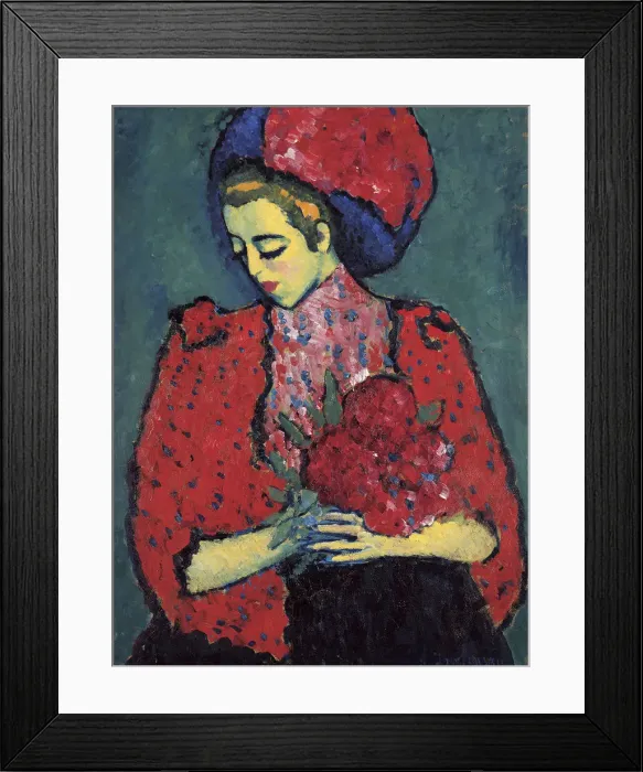 Framed Print : Girl with Peonies, 1909 Framed Print : Girl with Peonies, 1909