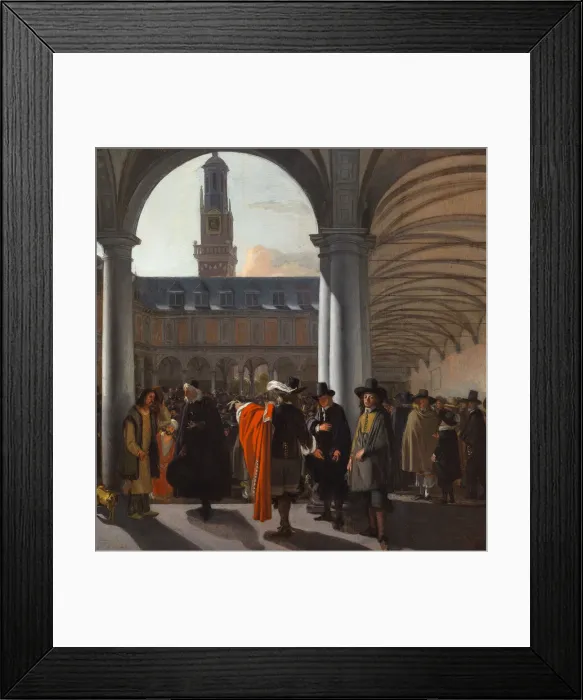 Framed Print : The Courtyard of the Beurs in Amsterdam, 1653 Framed Print : The Courtyard of the Beurs in Amsterdam, 1653