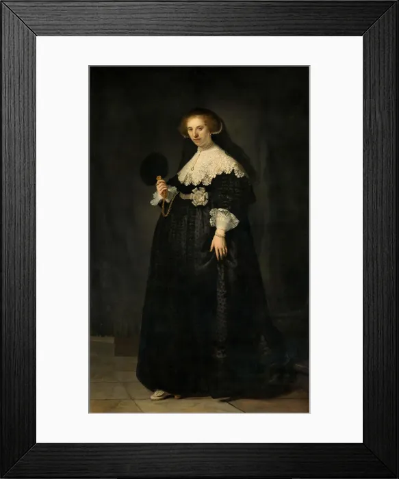 Framed Print : Portrait of Oopjen Coppit (1611-1689), 1634 Framed Print : Portrait of Oopjen Coppit (1611-1689), 1634