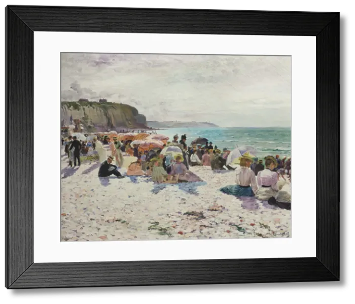 Framed Print : Beach at Dieppe Framed Print : Beach at Dieppe