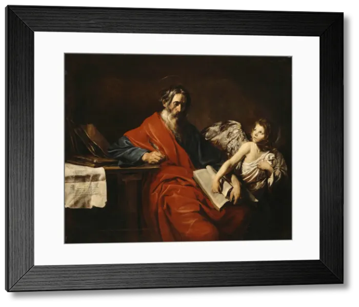 Framed Print : Saint Matthew the Evangelist, ca 1624-1625 Framed Print : Saint Matthew the Evangelist, ca 1624-1625