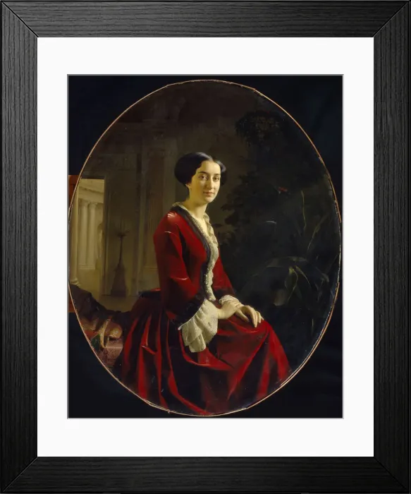 Framed Print : Portrait of Countess Yelizaveta Christoforovna Abamelik-Lazareva, 1854. Artist: Zaryanko, Sergei Konstantinovich (1818-1870) Framed Print : Portrait of Countess Yelizaveta Christoforovna Abamelik-Lazareva, 1854. Artist: Zaryanko, Sergei Konstantinovich (1818-1870)