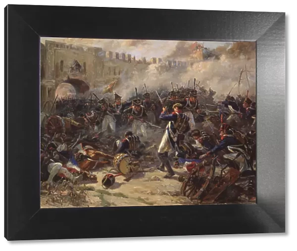 The battle of Smolensk on August 1812, 1956. Artist: Zhigimont, Pyotr Ivanovich (1914-?)