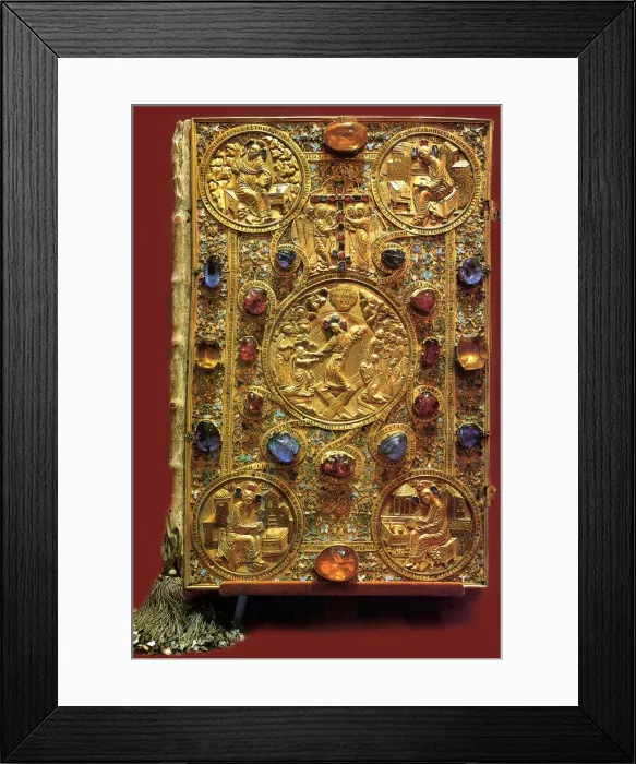 Framed Print : The Gospel Book of the Tsar Ivan IV the Terrible, 1571. Artist: Ancient Russian Art Framed Print : The Gospel Book of the Tsar Ivan IV the Terrible, 1571. Artist: Ancient Russian Art