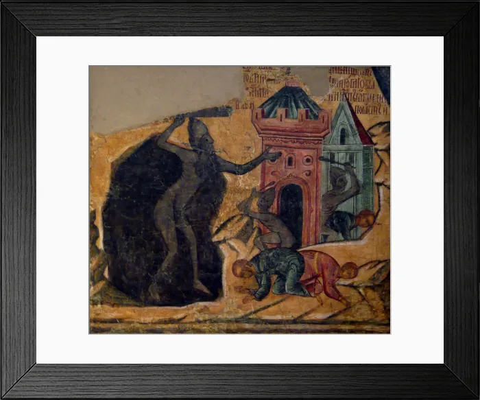 Framed Print : The Last Judgment. Fresco of the Novodevichy Convent, 1654. Artist: Ancient Russian frescos Framed Print : The Last Judgment. Fresco of the Novodevichy Convent, 1654. Artist: Ancient Russian frescos