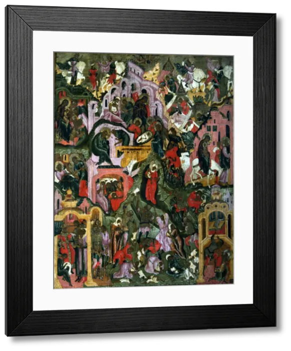 Framed Print : The Nativity of Christ (The Holy Night), Second Half of the 17th cen Artist: Russian icon Framed Print : The Nativity of Christ (The Holy Night), Second Half of the 17th cen Artist: Russian icon