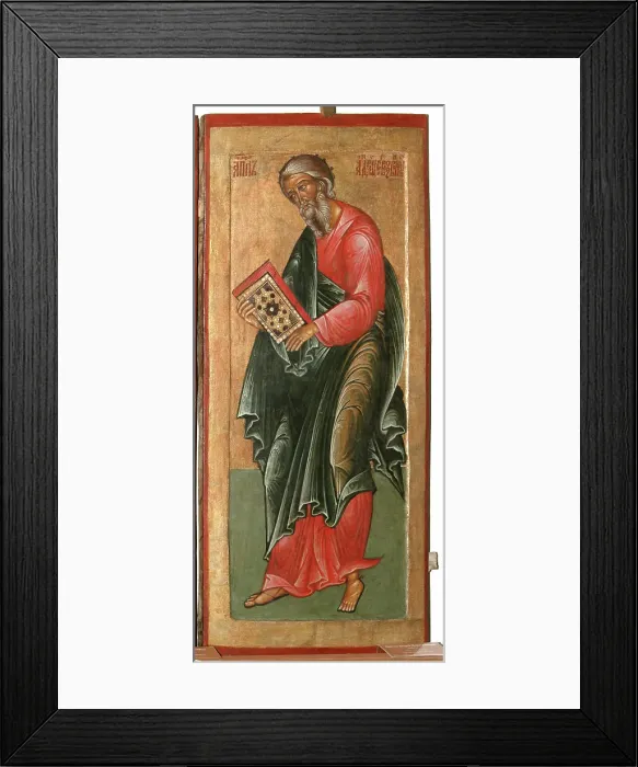 Framed Print : The Saint Apostle Andrew, 1645. Artist: Fomin, Terenty (active 1646?1670) Framed Print : The Saint Apostle Andrew, 1645. Artist: Fomin, Terenty (active 1646?1670)