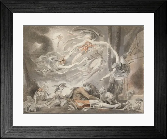 Framed Print : The Shepherds Dream, 1786. Artist: Fussli (Fuseli), Johann Heinrich (1741-1825) Framed Print : The Shepherds Dream, 1786. Artist: Fussli (Fuseli), Johann Heinrich (1741-1825)