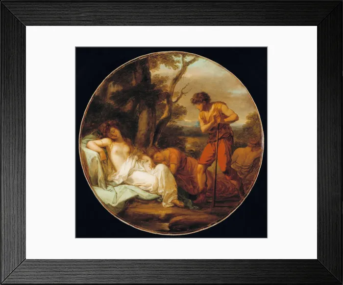 Framed Print : Cymon and Iphigenia, c. 1780. Artist: Kauffmann, Angelika (1741-1807) Framed Print : Cymon and Iphigenia, c. 1780. Artist: Kauffmann, Angelika (1741-1807)