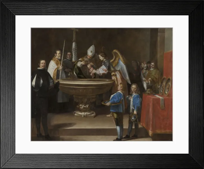 Framed Print : The Baptism of Saint Francis, ca 1664 Framed Print : The Baptism of Saint Francis, ca 1664