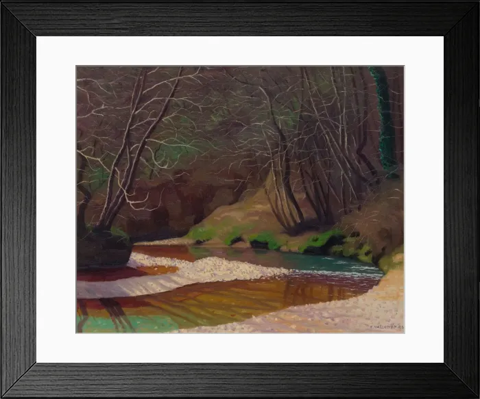 Framed Print : Ruisseau rouille et galets blancs, 1921 Framed Print : Ruisseau rouille et galets blancs, 1921