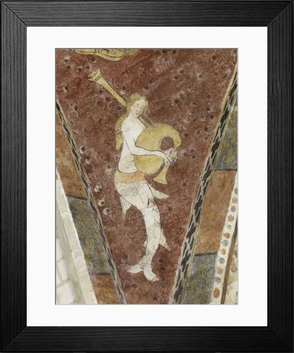 Framed Print : Siren playing music, First Half of 14th cen Framed Print : Siren playing music, First Half of 14th cen