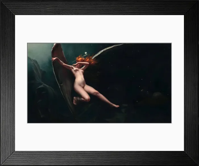 Framed Print : A Fairy Under Starry Skies Framed Print : A Fairy Under Starry Skies