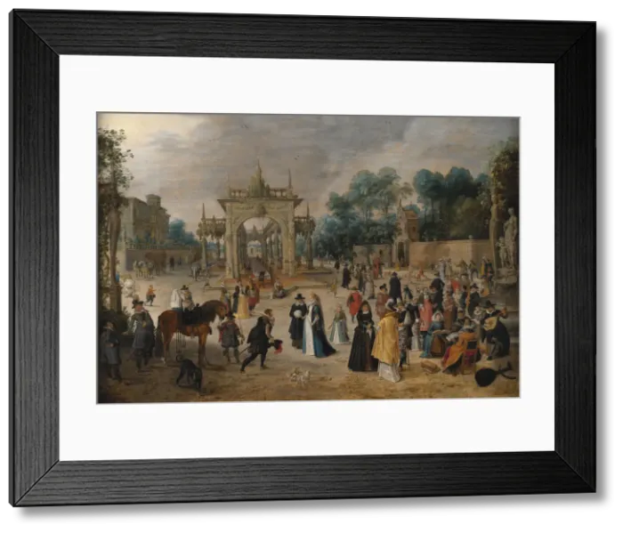 Framed Print : A Feast in an Italian Villa, c. 1620 Framed Print : A Feast in an Italian Villa, c. 1620