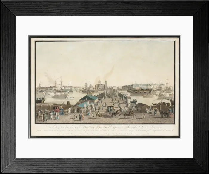 Framed Print : St. Petersburgs first anniversary celebration (the citys centenary) on May 1803, 1804. Artist: Lory, Mathias Gabriel (1784-1846) Framed Print : St. Petersburgs first anniversary celebration (the citys centenary) on May 1803, 1804. Artist: Lory, Mathias Gabriel (1784-1846)